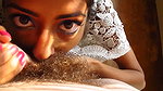 indian amateur in white top blowjob