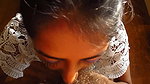 indian amateur in white top blowjob