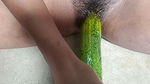 Whole CUCUMBER in My DARK pussy  Taking A Huge Cucumber in my pussy  Fucking with cucumber  Painful sex video