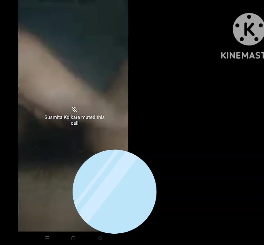 Teen girl showing in video call