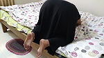 Punjabi maid in burqa & hijab gets seduced by her big ass while cleaning the bedroom and then fucks her like a Doggy on the bed