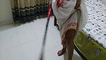 Indian sexy grandma gets rough fucked by grandson while cleaning her house