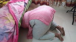 Indian sexy aunty gets stuck under the bed and after two days in a row her stepson helps her rough fuck