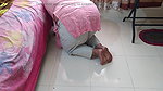 Indian sexy aunty gets stuck under the bed and after two days in a row her stepson helps her rough fuck