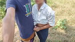 Indian Desi College girlfriend fuck outdoor in jungal, college lover couple (Hindi audio)