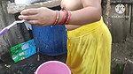 Indian bhabhi bathing outside hot