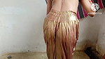 How is Bhabhi dressing up for her friend full hot romantic bathing stepsister