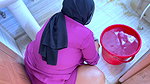 Egypt Muslim Huge Ass MILF Aunty Fucked By Stranger when she washing clothes in Bathroom