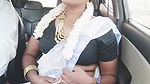 E -2, full video, Car sex, Telugu dirty talks, indian beautiful sexy saree housewife with son in law romantic journey