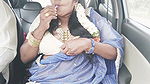 Car sex, telugu dirty talks, silk aunty with hyd driver crezy romantic journey