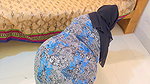 Arab MILF Stepmom stuck under bed in Eid day morning, While cleaning room, Then Stepson help her by ass fucking