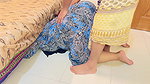 Arab MILF Stepmom stuck under bed in Eid day morning, While cleaning room, Then Stepson help her by ass fucking