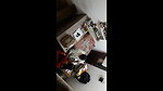 pressing colleague boobs in office