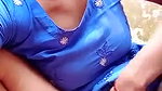 Desi bhabhi in blue suit showing her hairy pussy