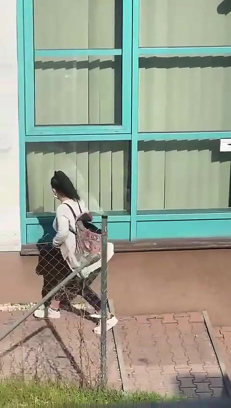 Horny girl masturbating outdoor, captured