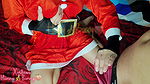 Sexy female Santa gifting me quick sex on Christmas eve