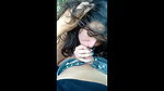 indian gf giving outdoor blowjob