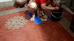 Sexy Maid cleaning floor and showing her ass