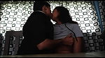 young couple in college library
