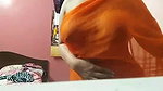desi horny girl showing and playing her big boobs in yellow saree