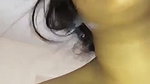 Beautiful girl riding with moans