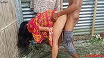 Bengali Bhabi Fuck With A Red Clower Saree with Husband