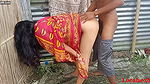 Bengali Bhabi Fuck With A Red Clower Saree with Husband
