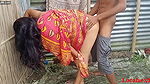 Bengali Bhabi Fuck With A Red Clower Saree with Husband