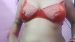 Hema bhabhi in bra pressing her boobs