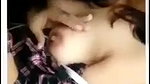 Lover smooching and boobs sucking
