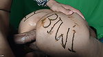 SEXY BIWI channel name written with mehndi on bhabhi s ass, after that fucked bhabhi by making her a mare