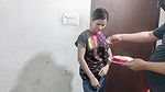 HOLI ME Jija ne sali ke bur me rang lga ke pel diya