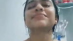 Having bath