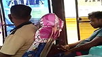 tarki guy masturbating in BUS while knowing side passanger girls recording him