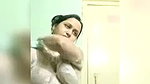 In bathroom, bathing