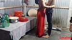 Red Saree Cute Bengali Boudi sex
