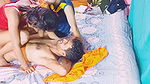 Sexy hard body Bengali babe sensual fuck each other two guys threesome  hanif and popy khatun and manik mia