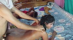 Two hot babes get fucked in both fuck tight pussy, foursome Sex , ,,,,,, Hanif and Popy khatun and Mst sumona and Manik Mia
