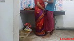 Desi Bengali desi Village Indian Bhabi Kitchen Sex In Red Saree