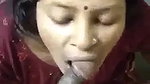 Newly married hot bhabhi giving nice blowjob