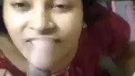Newly married hot bhabhi giving nice blowjob