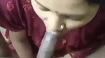 Newly married hot bhabhi giving nice blowjob