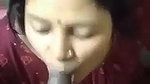 Newly married hot bhabhi giving nice blowjob