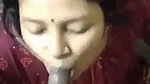 Newly married hot bhabhi giving nice blowjob