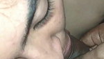 Beautiful girl giving blowjob