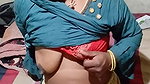 Pervert hubby making video of her wife showing boob