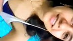 Extremely Cute GF Likes to Play with her Titties during Videocall with her BF