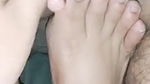 Paki wife giving handjob & ending with cumshot on feet
