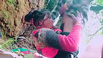 Mature bhabhi fucking young lover in jungle