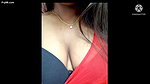 Super Hot Desi Indian bhabhi in red saree and black bra dirty talking with boyfriend